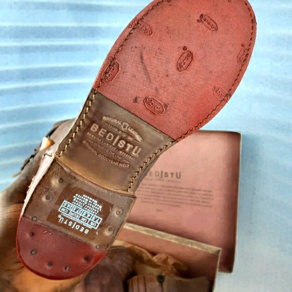 BED STU Leather upper Leather Lined Leather Sole Vibram Riding boot 7.5 BRANDNEW - Picture 12 of 16